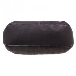 Pre Owned Carolina Herrera Brown Monogram Embossed Scarf Tote