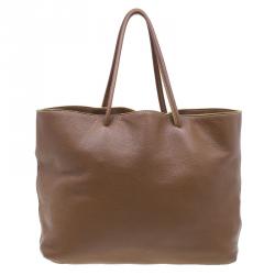 Pre Owned CH Carolina Herrera Brown Leather Eva Tote