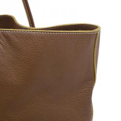 Pre Owned CH Carolina Herrera Brown Leather Eva Tote