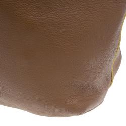 Pre Owned CH Carolina Herrera Brown Leather Eva Tote