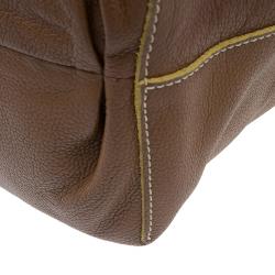 Pre Owned CH Carolina Herrera Brown Leather Eva Tote