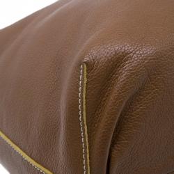 Pre Owned CH Carolina Herrera Brown Leather Eva Tote