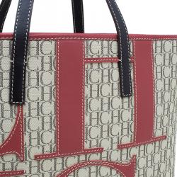 Pre Owned Carolina Herrera Beige Canvas Shopper tote