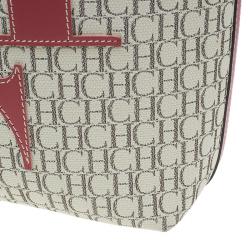 Pre Owned Carolina Herrera Beige Canvas Shopper tote