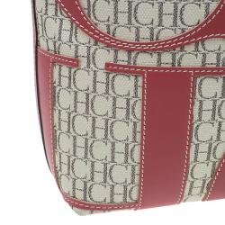 Pre Owned Carolina Herrera Beige Canvas Shopper tote