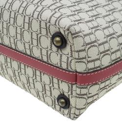 Pre Owned Carolina Herrera Beige Canvas Shopper tote