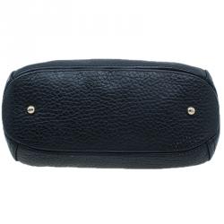 Pre Owned Carolina Herrera Black Pebbled Leather Maria Shoulder Bag