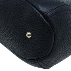 Pre Owned Carolina Herrera Black Pebbled Leather Maria Shoulder Bag