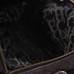 Pre Owned Carolina Herrera Brown Quilted Leather Chain Satchel Bag