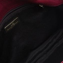 Pre Owned Carolina Herrera Red Monogram Leather Audrey Shoulder Bag