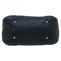 Pre Owned Carolina Herrera Black Leather Bow Hobo