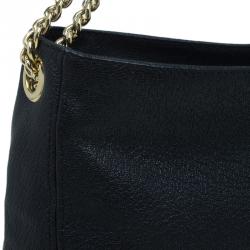 Pre Owned Carolina Herrera Black Leather Bow Hobo