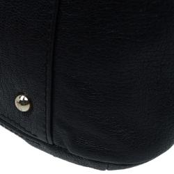 Pre Owned Carolina Herrera Black Leather Bow Hobo