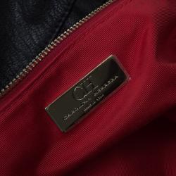 Pre Owned Carolina Herrera Black Leather Bow Hobo