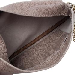 Pre Owned Carolina Herrera Beige Leather Chain Clutch