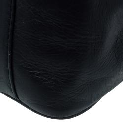 Pre Owned Carolina Herrera Black Quilted Leather Flap Bag