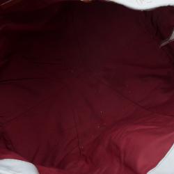 Pre Owned Carolina Herrera White Quilted Monogram Glazed Leather Large Tote