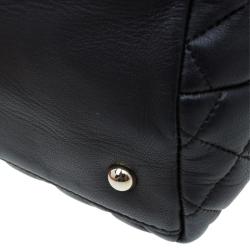 Pre Owned Carolina Herrera Black Quilted Leather Tote