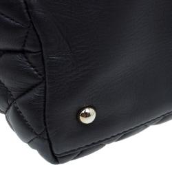 Pre Owned Carolina Herrera Black Quilted Leather Tote