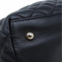 Pre Owned Carolina Herrera Black Quilted Leather Tote