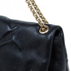 Pre Owned Carolina Herrera Black Quilted Leather Flap Chain Shoulder Bag