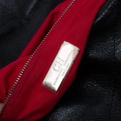 Pre Owned Carolina Herrera Black Quilted Leather Flap Chain Shoulder Bag