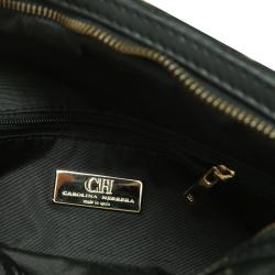 Pre Owned Carolina Herrera Black Quilted Leather Chain Shoulder Bag