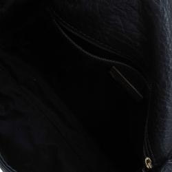 Pre Owned Carolina Herrera Black Monogram Leather Audrey Shoulder Bag