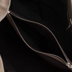 Pre Owned Carolina Herrera Metallic Gold Leather Shopper Tote