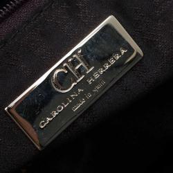 Pre Owned Carolina Herrera Blue Leather Matteo Tote