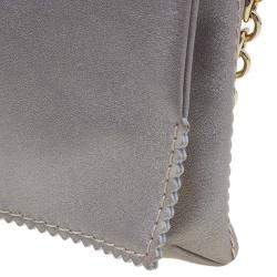 Pre Owned Carolina Herrera Grey Leather Chain Triana Shoulder bag