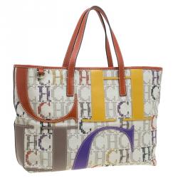 Pre Owned Carolina Herrera Multicolor Monogram Canvas Tote