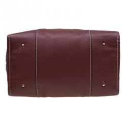 مملوكة مسبقًا Carolina Herrera Red Leather Boston Bag