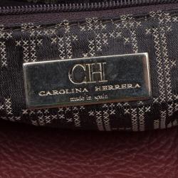 مملوكة مسبقًا Carolina Herrera Red Leather Boston Bag