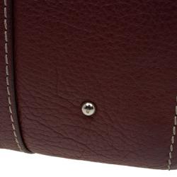 مملوكة مسبقًا Carolina Herrera Red Leather Boston Bag