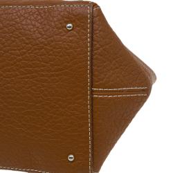 Pre Owned Carolina Herrera Brown Monogram Leather Shoulder Bag