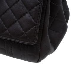 Pre Owned Carolina Herrera Brown Monogram Leather Shoulder Bag