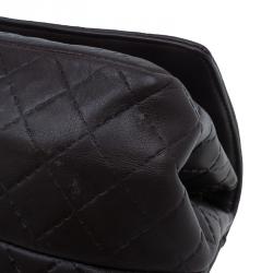 Pre Owned Carolina Herrera Brown Monogram Leather Shoulder Bag