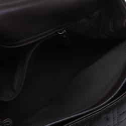 Pre Owned Carolina Herrera Brown Monogram Leather Shoulder Bag