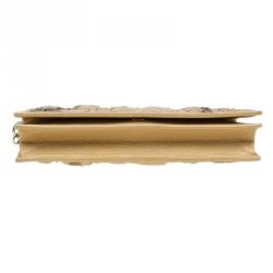 Carolina Herrera Gold Python Chain Clutch