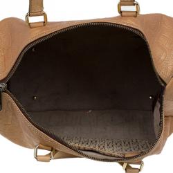 Pre Owned حقيبة كتف كارولينا هيريرا آندي بوسطن جلد برونزي مونوغرامي كبيرة