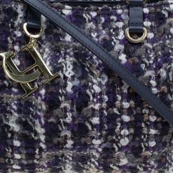 Pre Owned Carolina Herrera Tri Color Tweed Tote