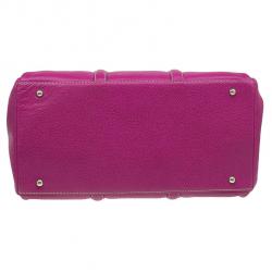 Pre Owned Carolina Herrera Magenta Leather Matteo Satchel