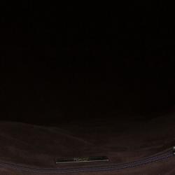 Pre Owned حقيبة يد كارولينا هيريرا شوبر كانفاس مونوغرامي بنية/ بيج