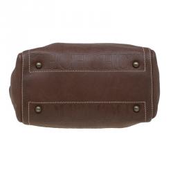 مملوكة مسبقًا حقيبة يد كارولينا هيريرا اندي جلد مونوغرامي بنية