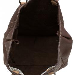 مملوكة مسبقًا حقيبة يد كارولينا هيريرا اندي جلد مونوغرامي بنية