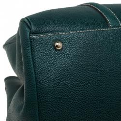 Pre Owned حقيبة يد كارولينا هيريرا ميتو جلد خضراء داكنة