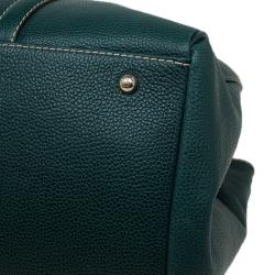 Pre Owned حقيبة يد كارولينا هيريرا ميتو جلد خضراء داكنة