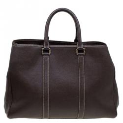 Pre Owned Carolina Herrera Brown Leather Matteo Tote