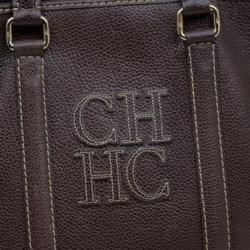 Pre Owned Carolina Herrera Brown Leather Matteo Tote